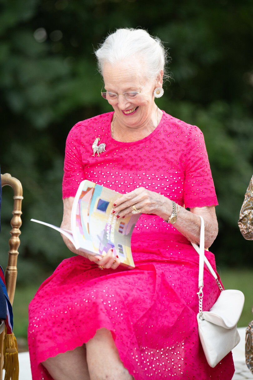 Margrethe II de Danemark au musée Henri-Martin, à Cahors, le 17 août 2022.